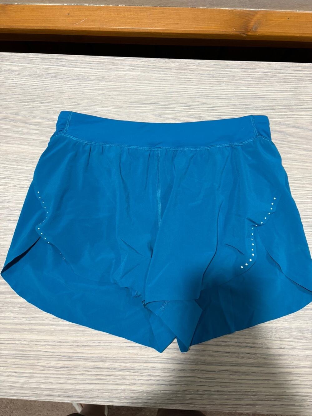 Lululemon Fast and Free High-Rise Split Short 3" HWIB Size M Teal Blue